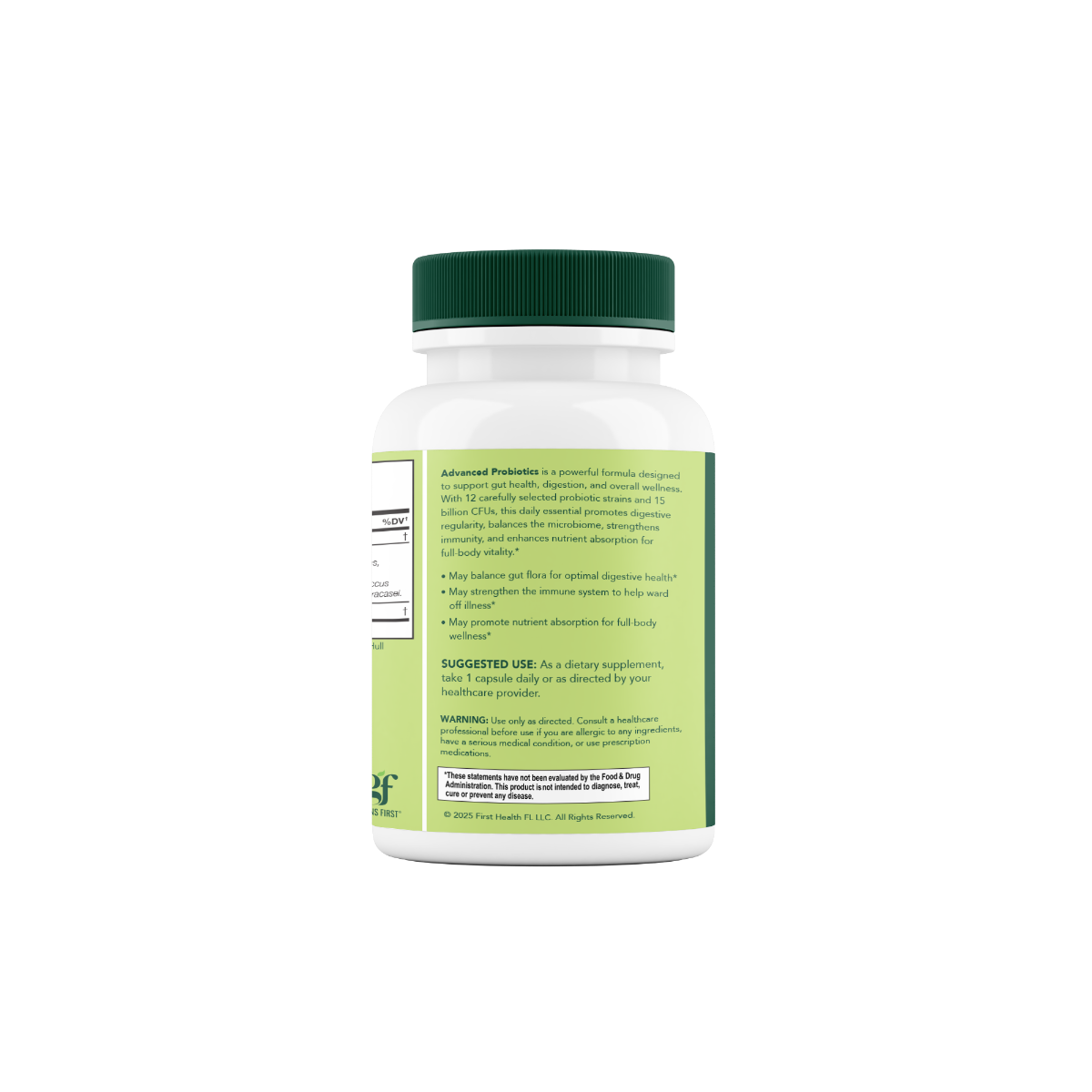 Advanced Probiotics Back