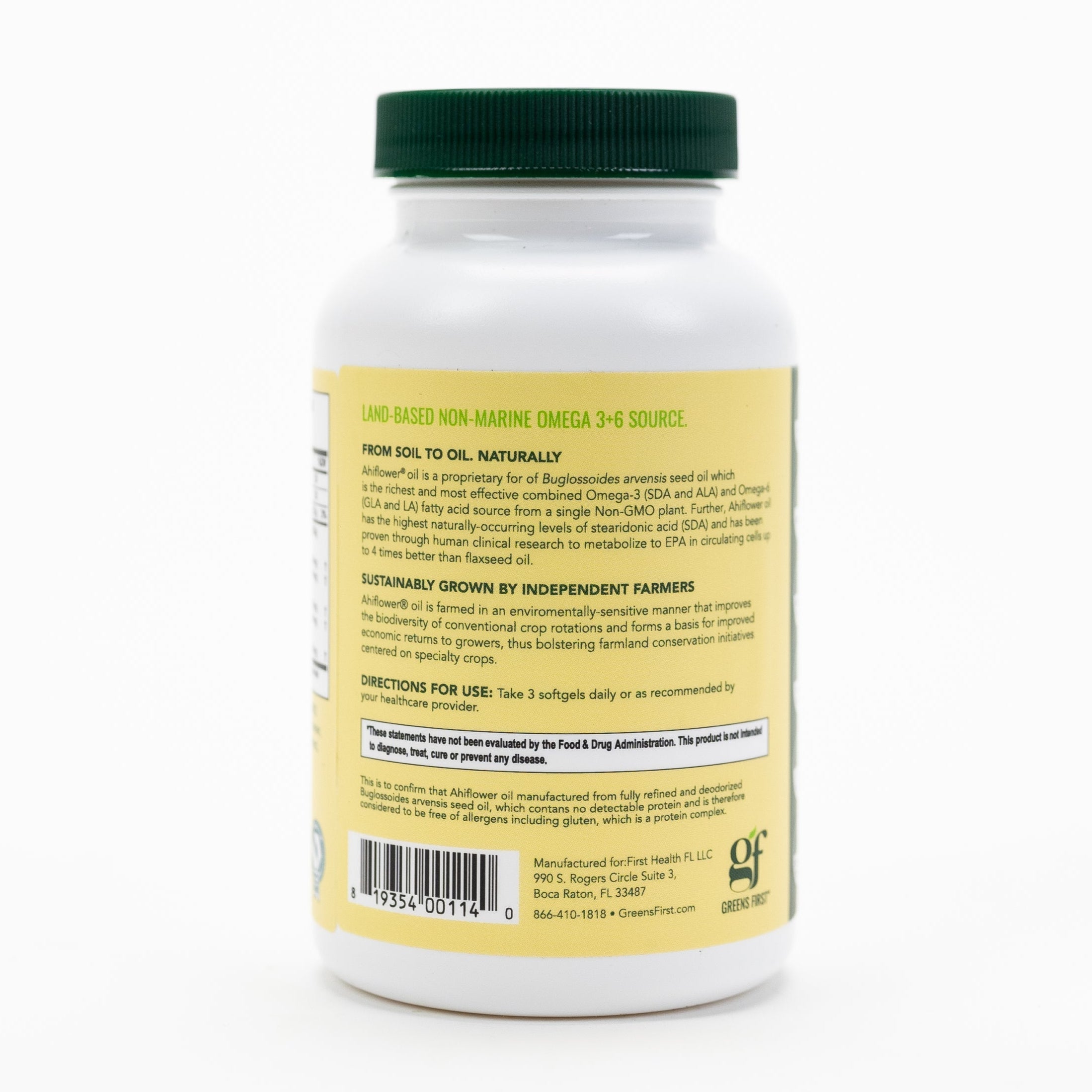 Ahiflower Oil Capsules Back