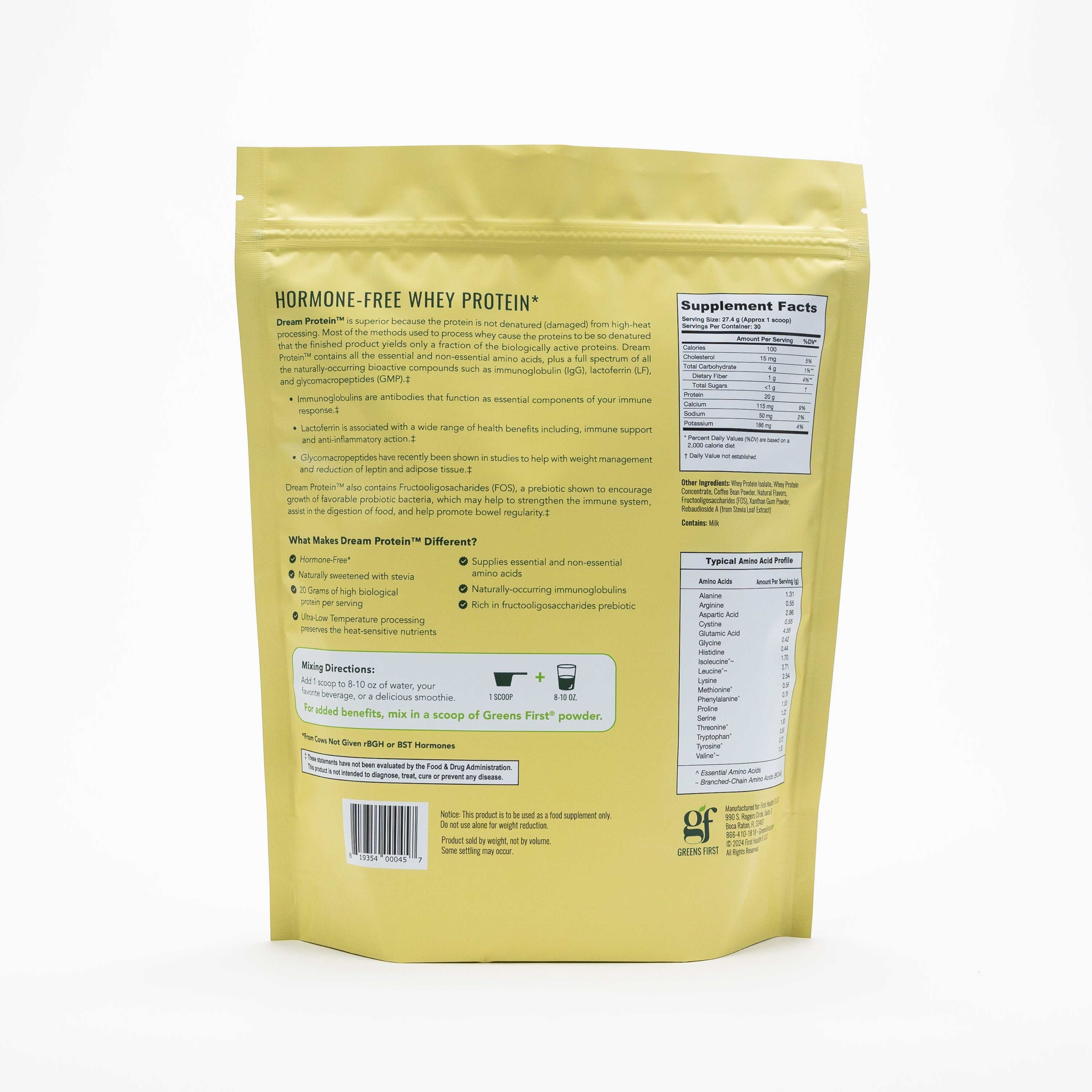 Dream Protein WHEY Caramel Cappuccino Back
