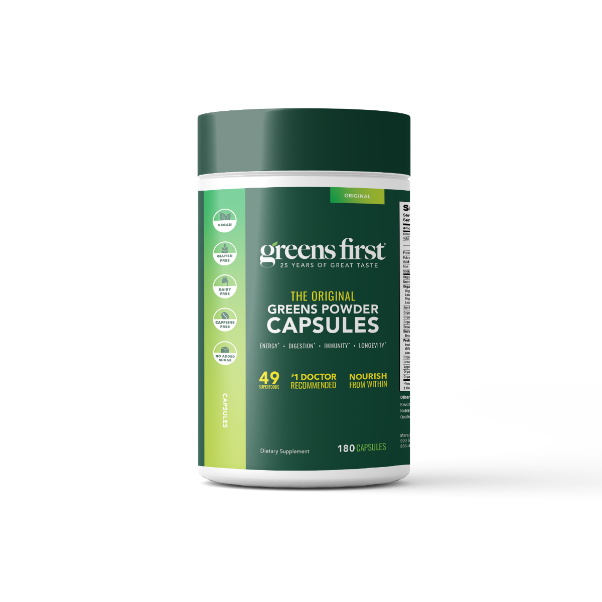 GreensPowder Capsules Front