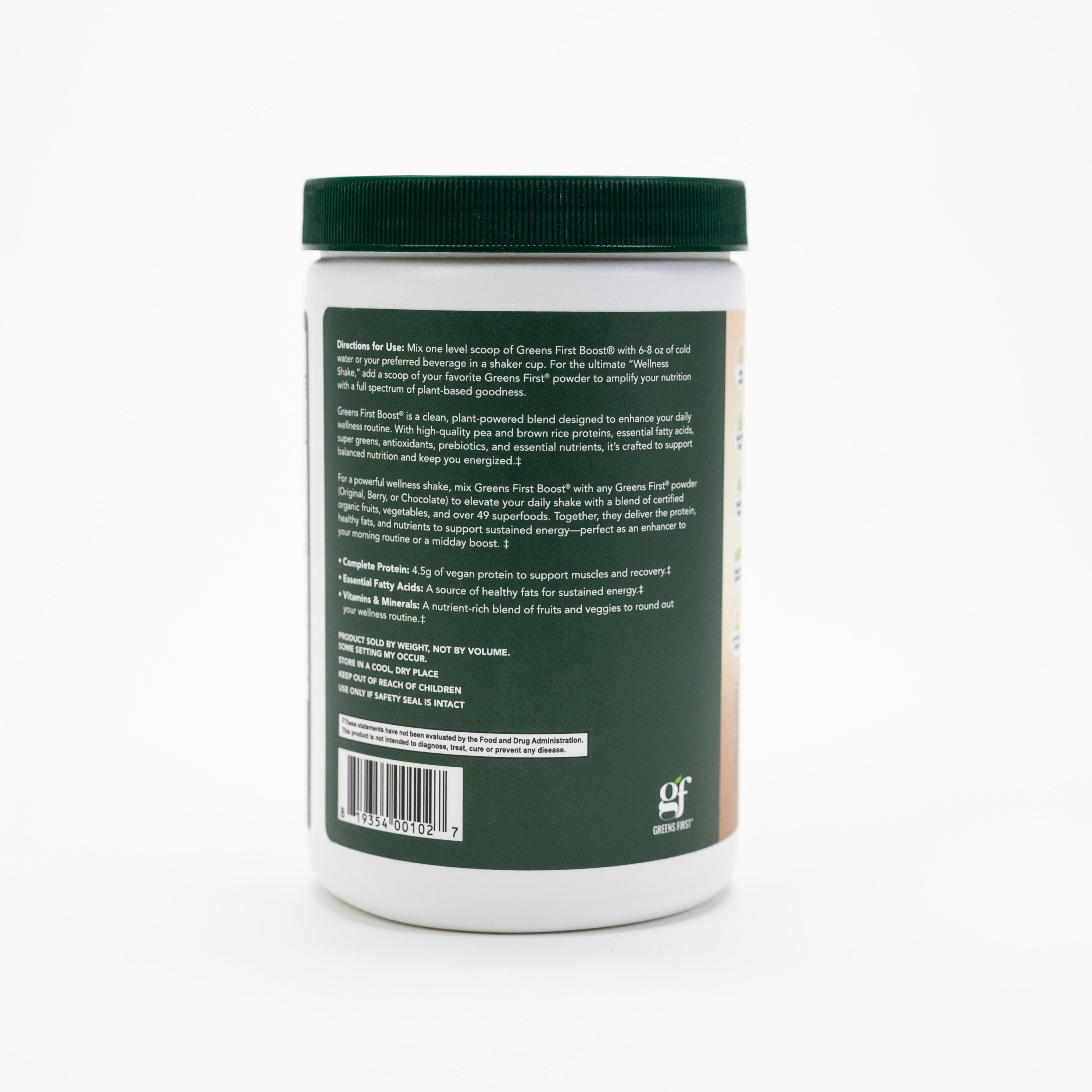 Greens First Boost French Vanilla Back