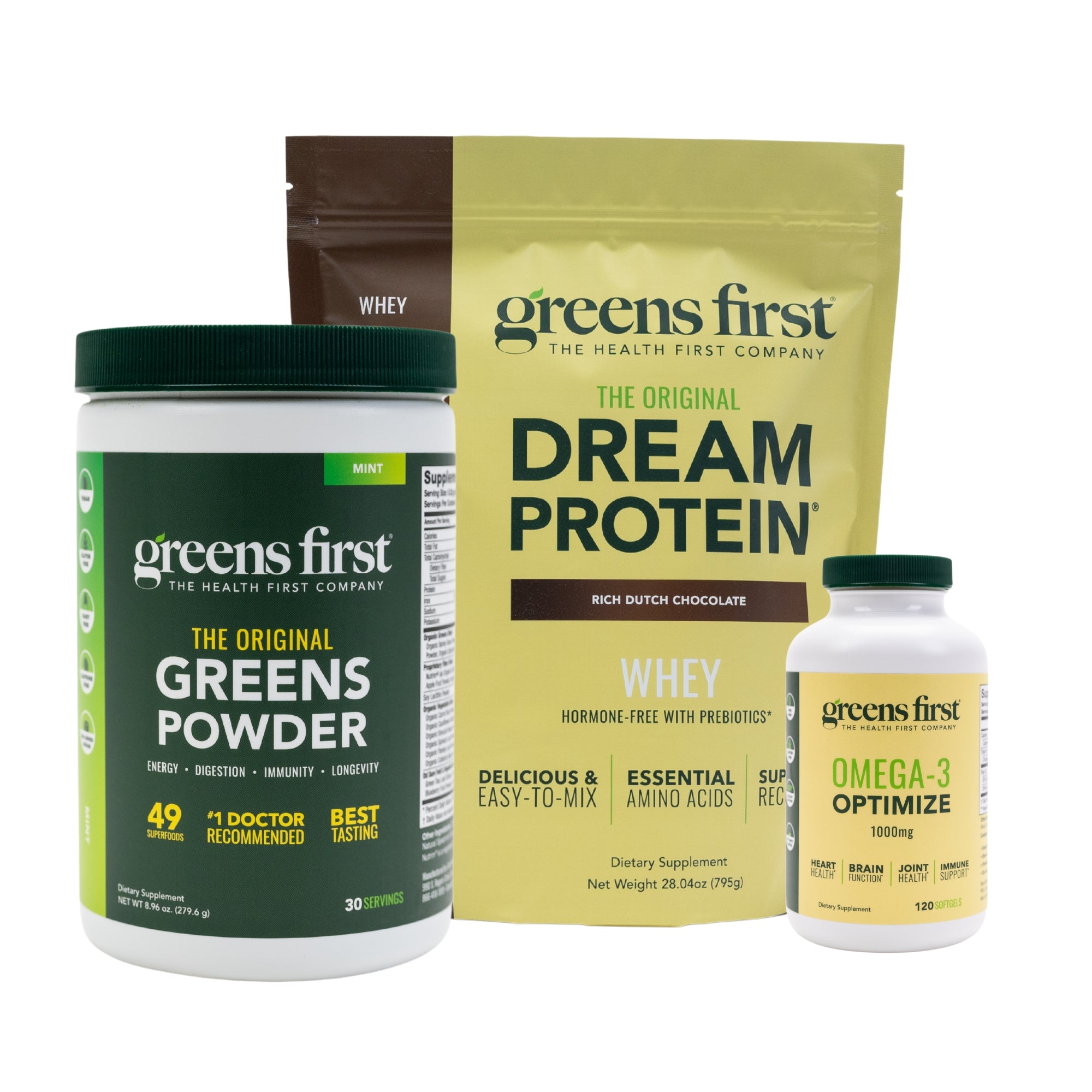 Wellness Shake Kit Mint Dream Protein Keto Chocolate Omega-3 Optimize