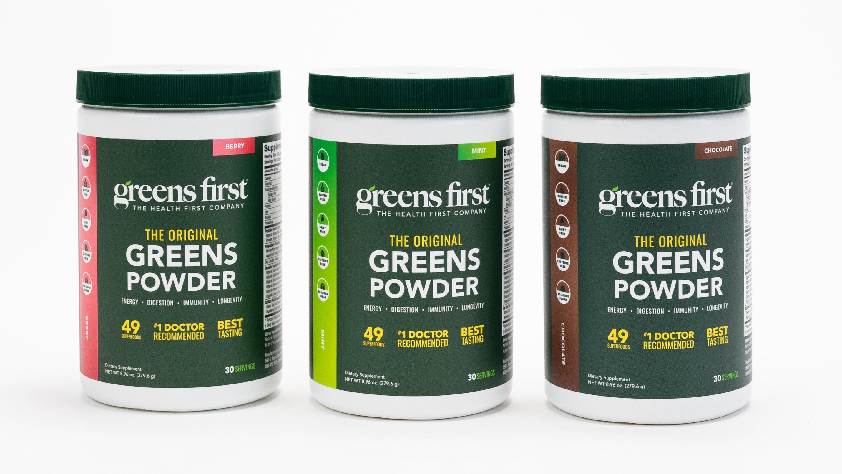 Greens First Powder Berry Mint Chocolate 30 Servings Group
