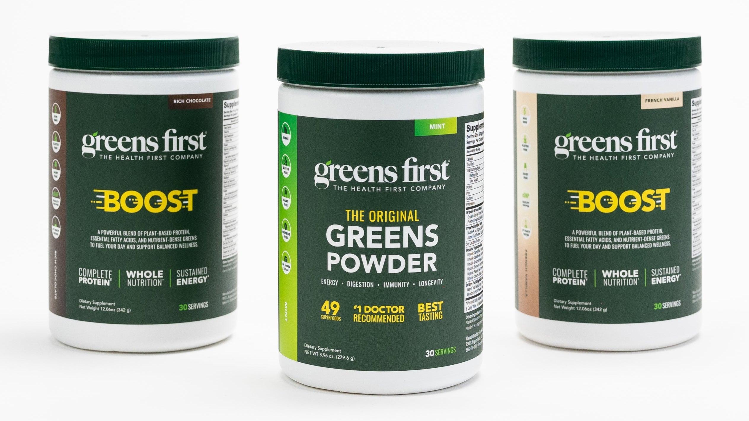 Greens First Powder Mint 30 Servings Boost All Flavors Group