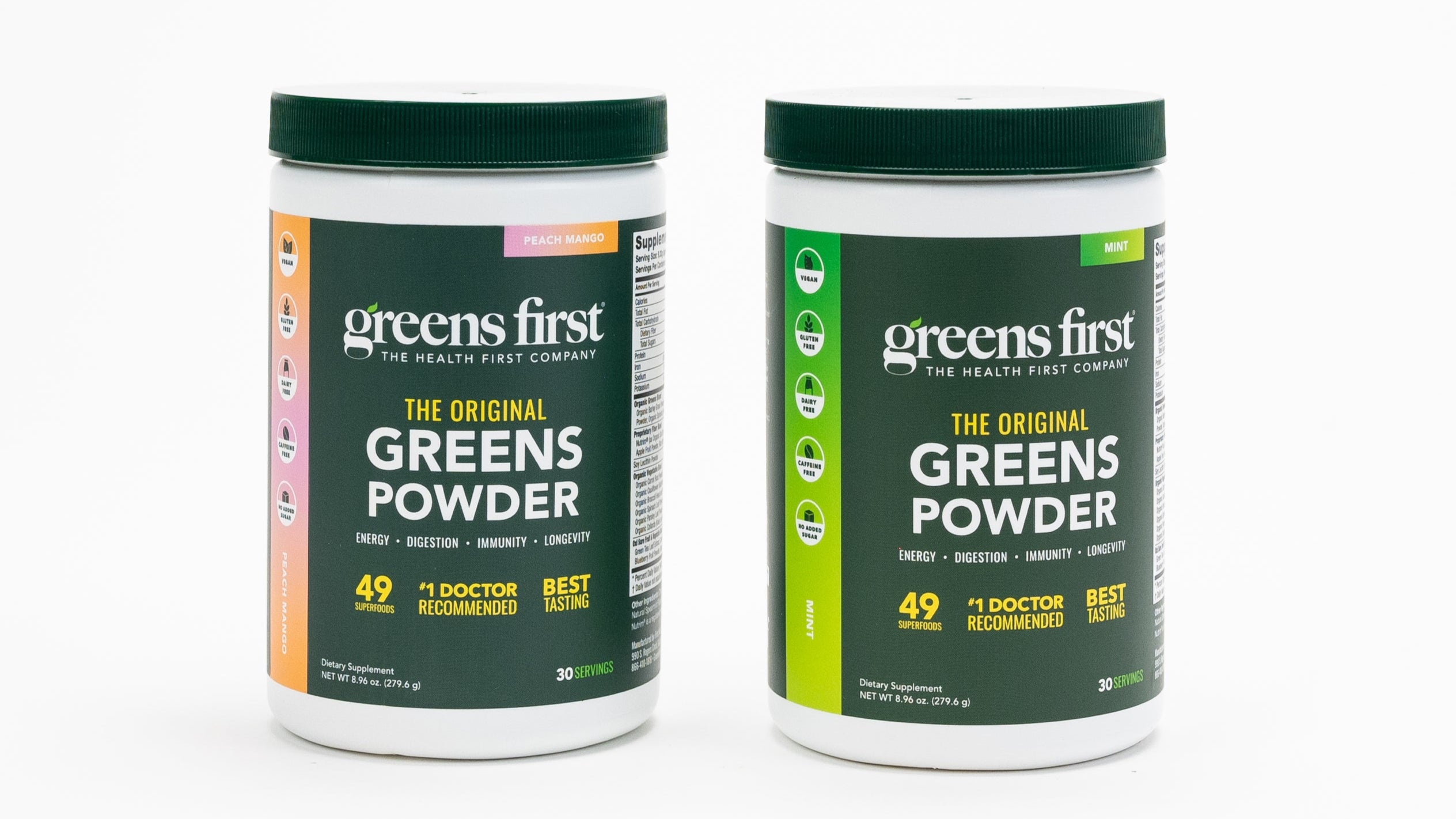 Greens First Powder Peach Mango Mint 30 Servings Group