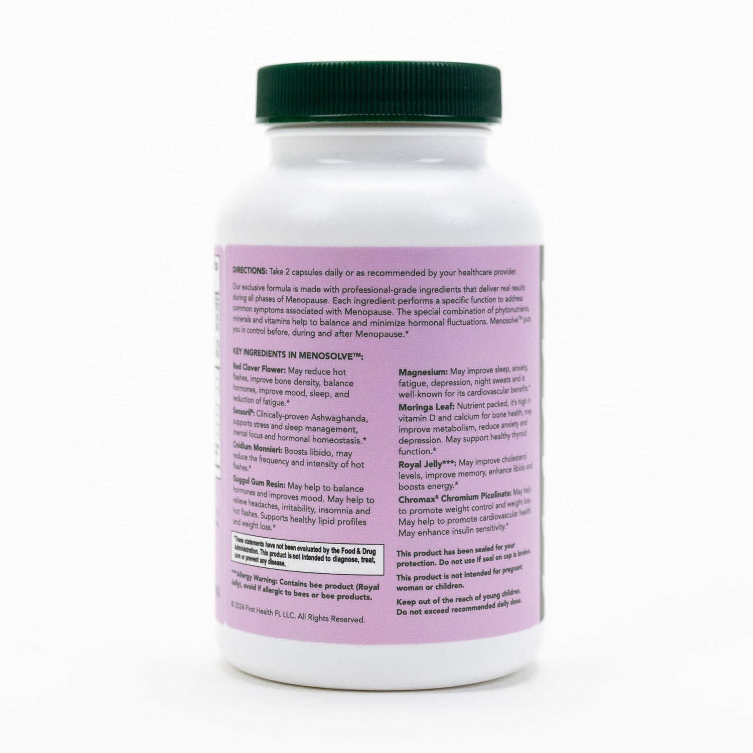 Menosolve Capsules Back