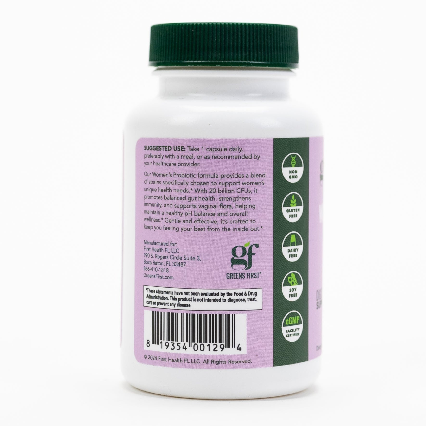 Women’s Health Probiotics Back